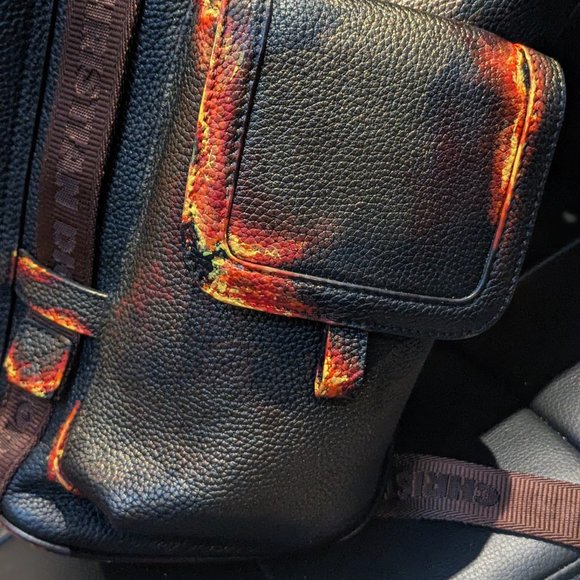 NWT AUTH HIT THE ROAD MENS BACKPACK CACTUS JACK X DIOR LEATHER LARGE DEADSTOCK - Picture 12 of 16